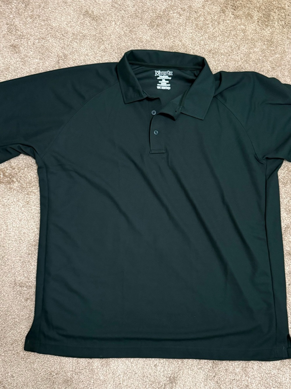 Vertex Men's Hinter Green Polo Shirt - Performance Short Sleeve. N127